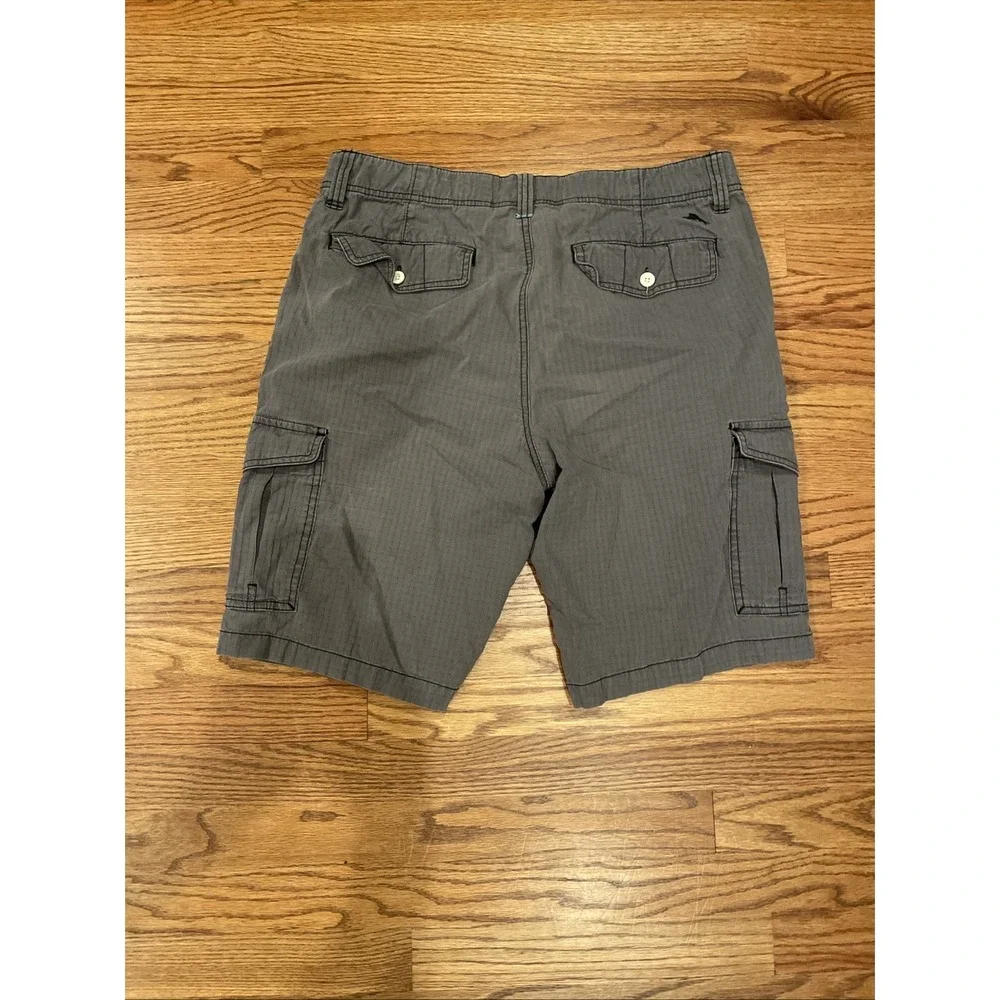 Tommy Bahama Men's Cargo Shorts Lyocell Cotton Blend Gray Size 34 Beach Outdoors
